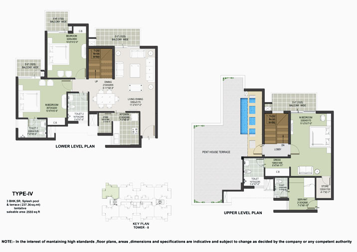 Floor Plan 3 bhk pool